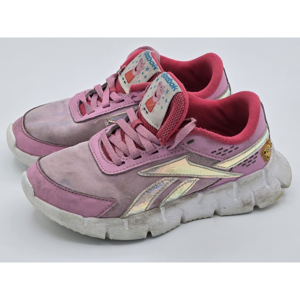 Reebok Peppa‎ Pig Classic Leather Pink Red Preschool Girls' Shoes Size 12